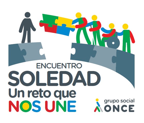 Logo del encuentro Soledad, un reto que nos une del Grupo Social ONCE