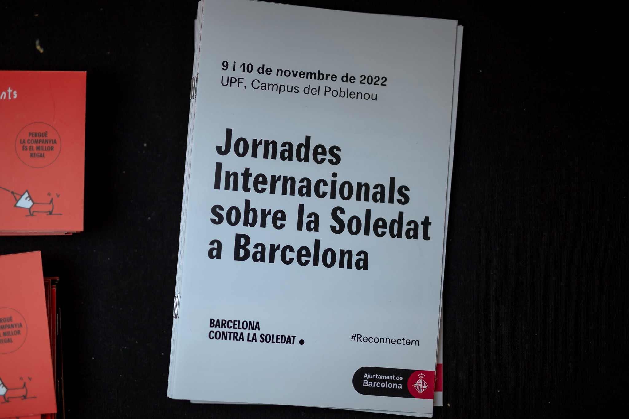 Folleto Jornadas Internacionales de Soledad en Barcelona