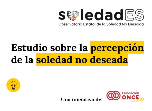 Portada del Informe de Percepción Social de la Soledad No Deseada