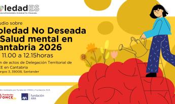 Invitación al evento de presentación del estudio de soledad no deseada y salud mental en Cantabria