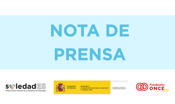 La portada lee "Nota de prensa", acompañada de los logos del Observatorio, la Secretaría de Estado de Derechos Sociales y la Fundación ONCE