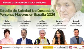 Imagen del evento con las fotografías de los cinco ponentes que participan en el evento